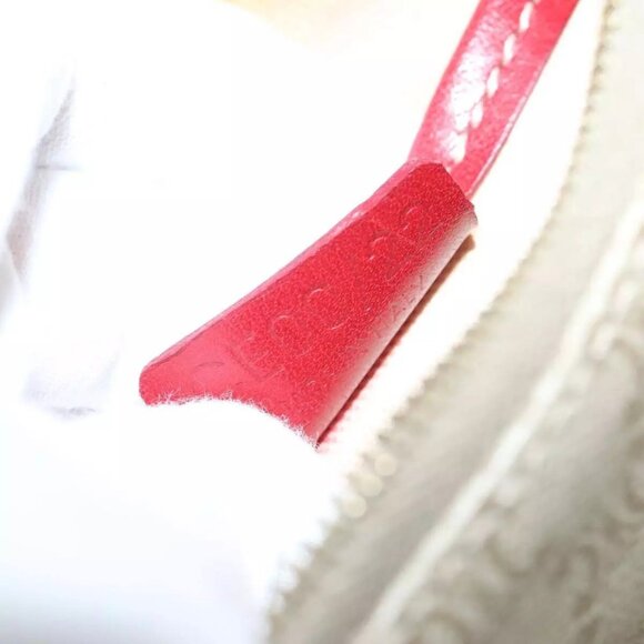 CELINE Macadam Canvas Accessory Pouch Coated Canvas Beige Red Auth yk15592 - Picture 10 of 15